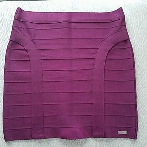 Tight Purple Guess Mini Skirt